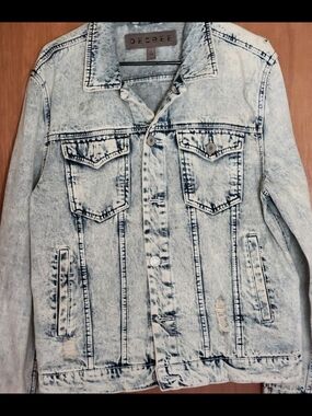 Decree Acid Wash Light Blue Denim Jacket